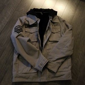 Affliction Hooded Jacket with back patch